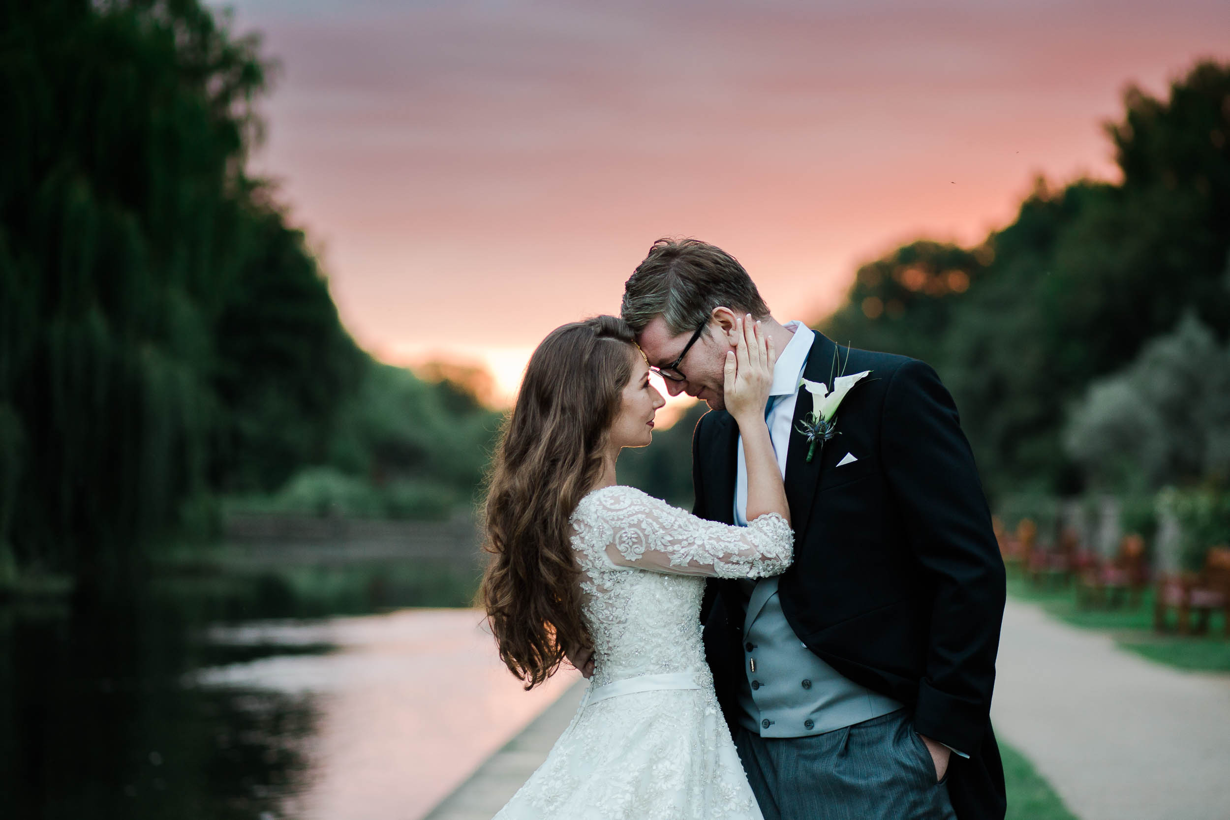 Coombe Abbey Wedding Photography Sunset Bride and Groom