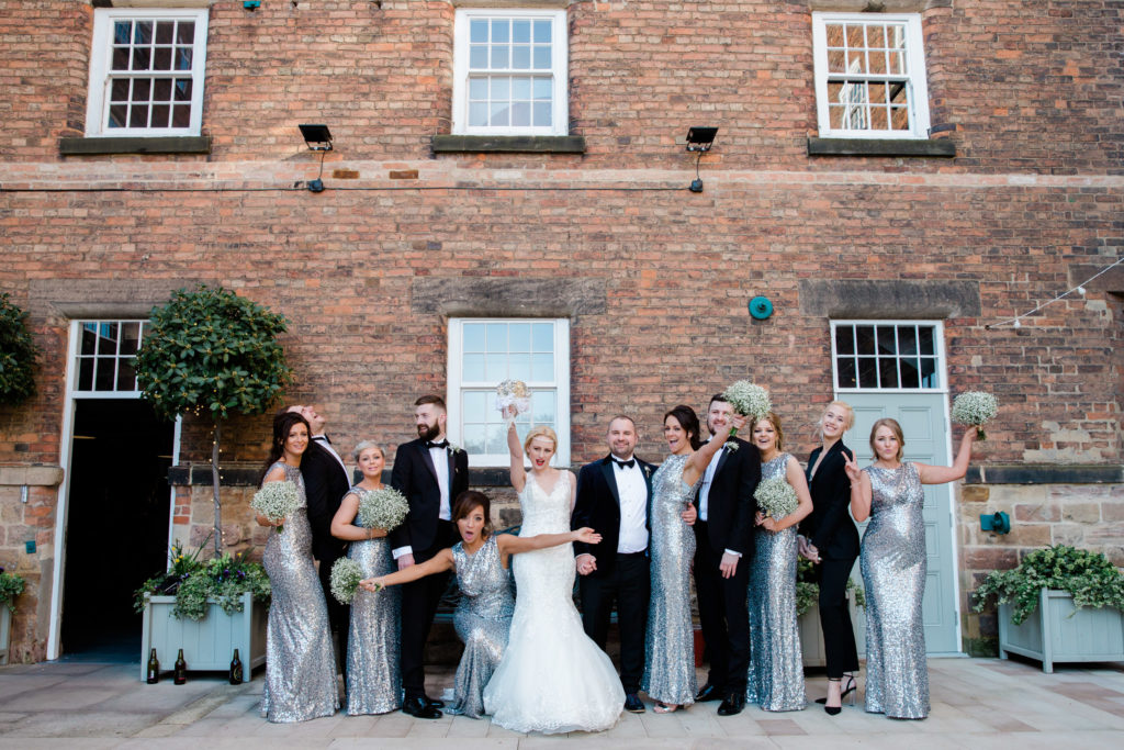 bridal party fun photo silly poses