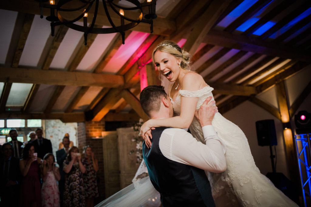 Bride and Groom candid dancefloor moment