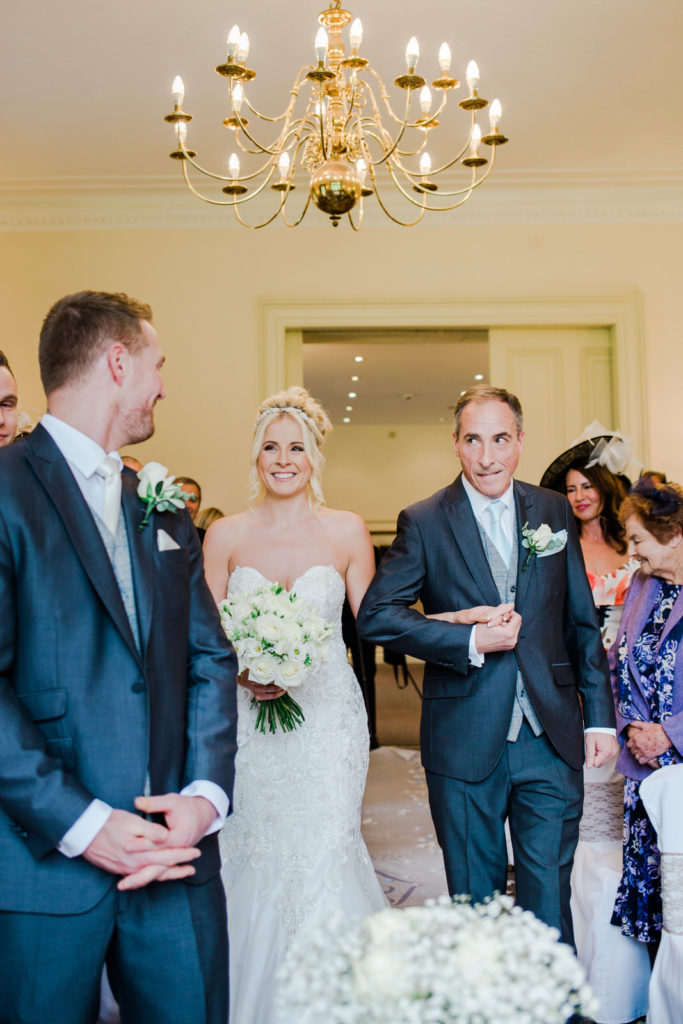 bride walks down aisle brandon hall coventry