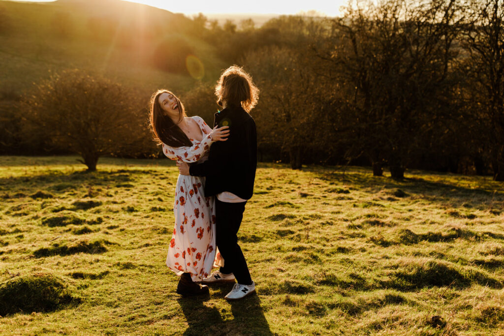 cool alternative couple Pre wedding Shoot Warwickshire
