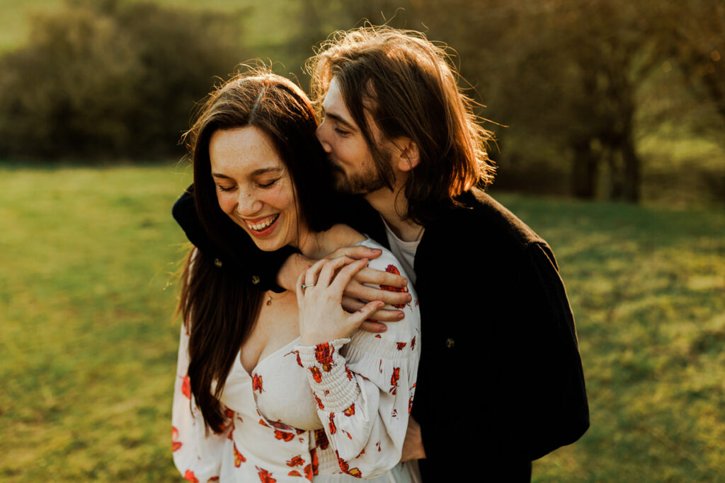 golden hour portraits burton dassett Pre wedding Shoot Warwickshire